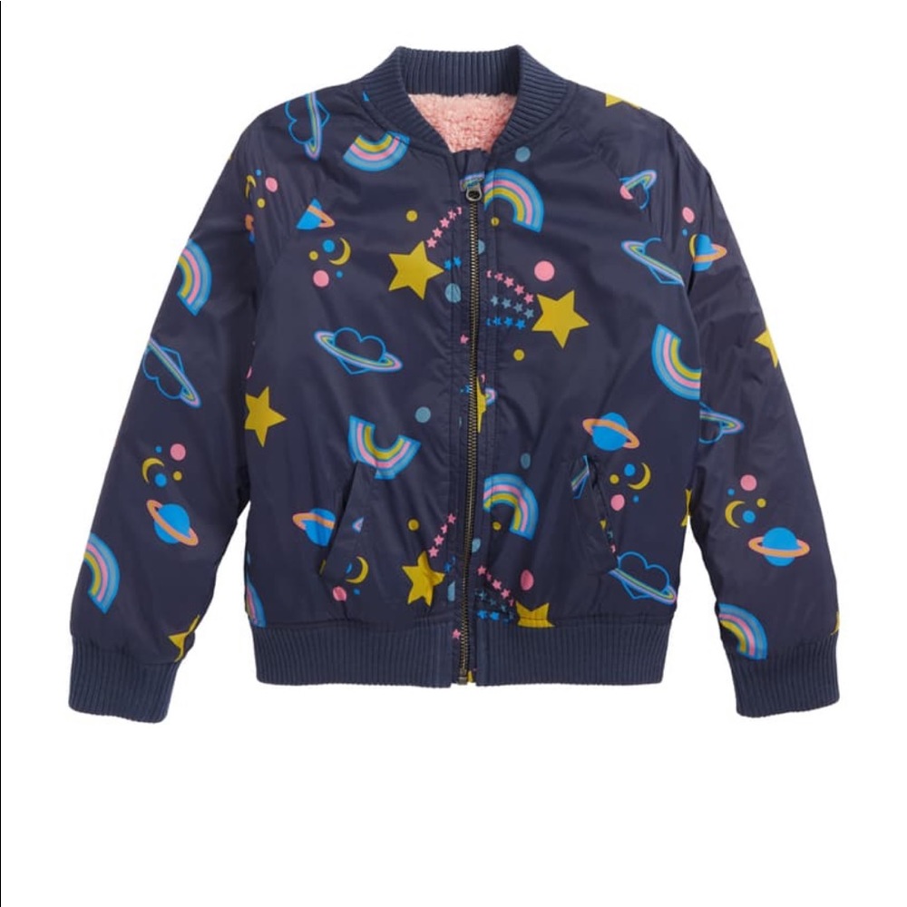 Reversible Nylon & Faux Fur Bomber Jacket